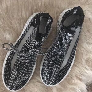 Black and White Patterned Sneakers